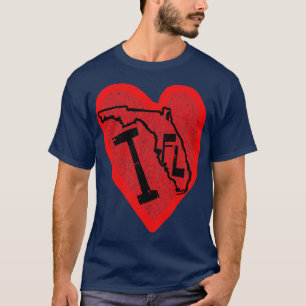 I Kärlek Florida Heart Florida T Shirt