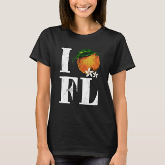 I Kärlek Florida Orange Fruits Stater American T Shirt