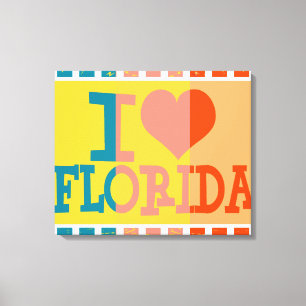 I kärlek Florida - Pop art 2 Canvastryck