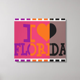 I kärlek Florida - Pop art 3 Canvastryck
