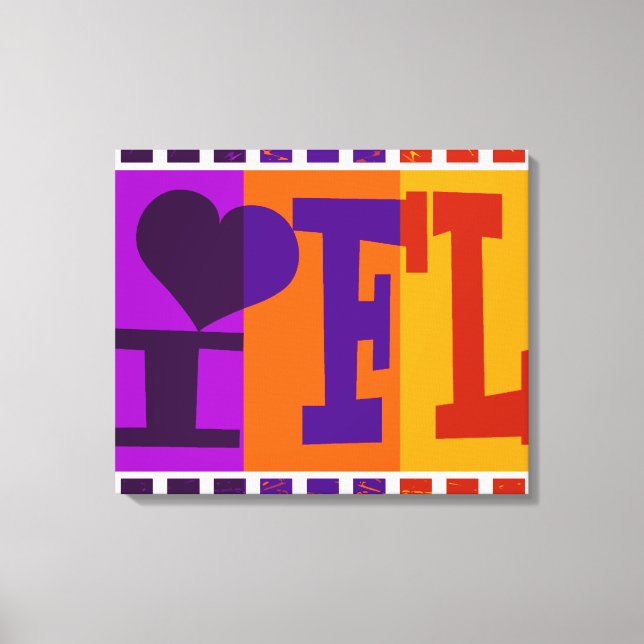 I kärlek Florida - Pop art Canvastryck (Framsida)