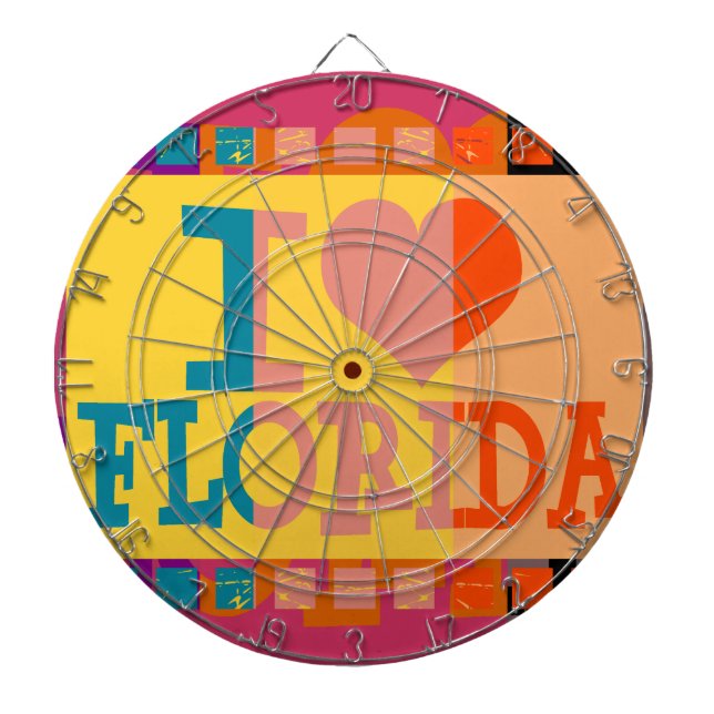 I kärlek Florida - Pop art Darttavla (Framsidan)