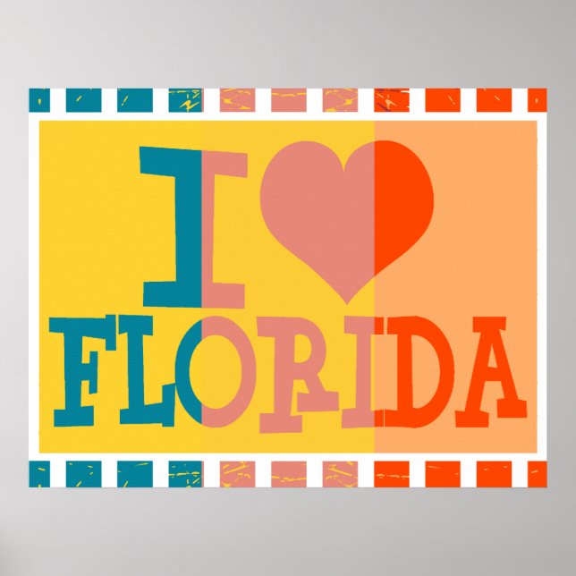 I kärlek Florida - Pop art Poster (Framsidan)