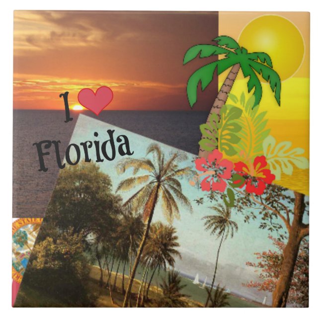 I Kärlek Florida, Popular Tropical Design Kakelplatta (Framsidan)