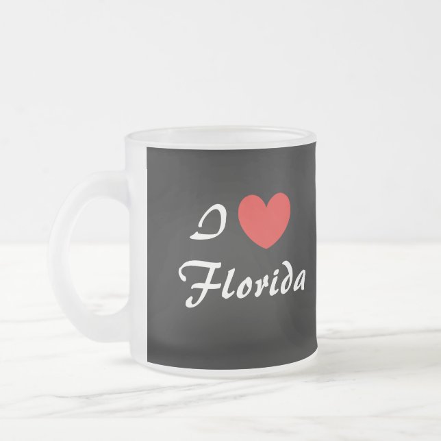I Kärlek Florida Typography Frosted Coffee Mugg (Vänster)