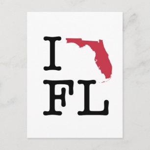 I Kärlek Florida Vykort