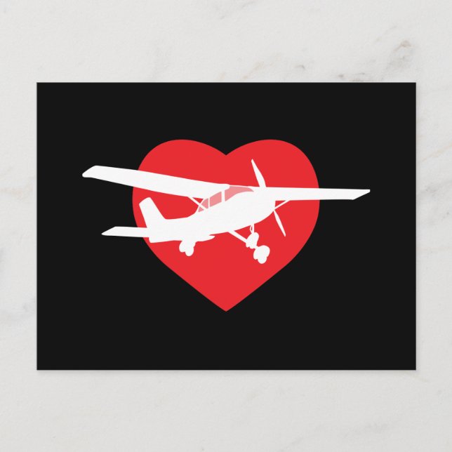 I Kärlek-flygplan Vykort (Framsida)