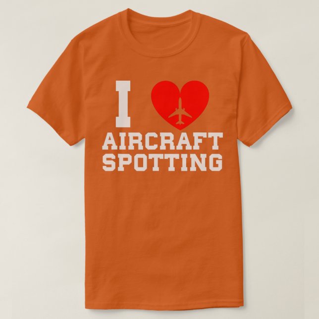 I kärlek-flygplansspotting flygplan Funny Gift Man T Shirt (Design framsida)
