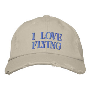 I KÄRLEK FLYING BRODERAD KEPS