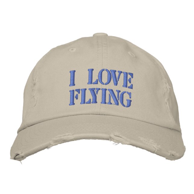 I KÄRLEK FLYING BRODERAD KEPS (Framsida)