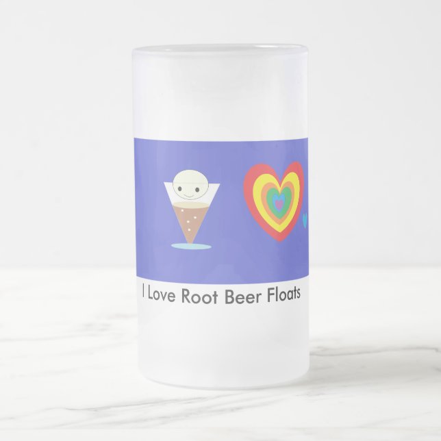 I Kärlek Flyter rotöl Frostat Ölglas (Center)