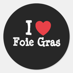 I kärlek Foie Gras eart T-Shirt Runt Klistermärke