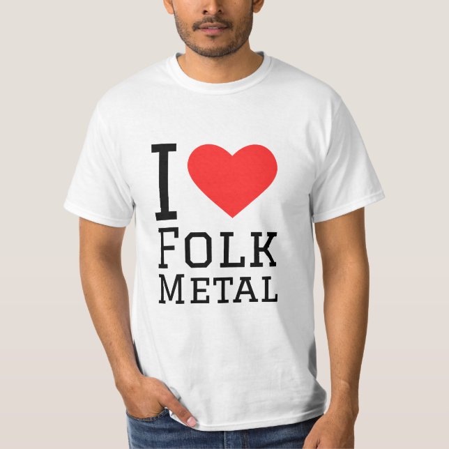 I kärlek folkens metall-kvadratdekal t shirt (Framsida)