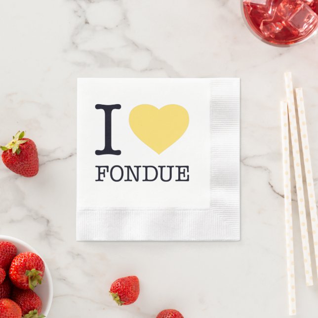I KÄRLEK FONDUE PAPPERSSERVETT (Insitu)
