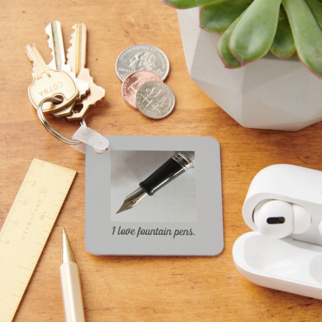 I Kärlek Fontän-pennor Nyckelring (Skrivbord)