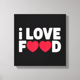 I Kärlek Food Funny Foodie Gift för manar Canvastryck