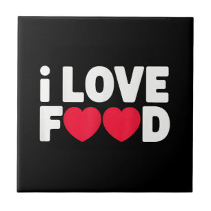 I Kärlek Food Funny Foodie Gift för manar Kakelplatta
