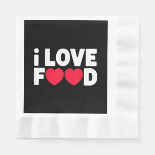 I Kärlek Food Funny Foodie Gift för manar Pappersservett