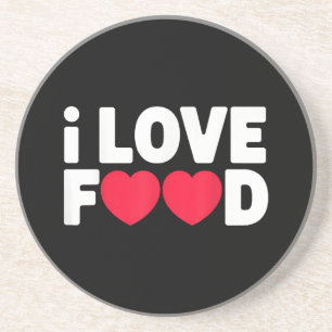 I Kärlek Food Funny Foodie Gift för manar Underlägg