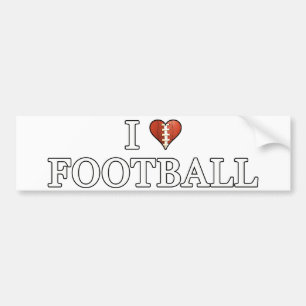 I Kärlek Football Bildekal
