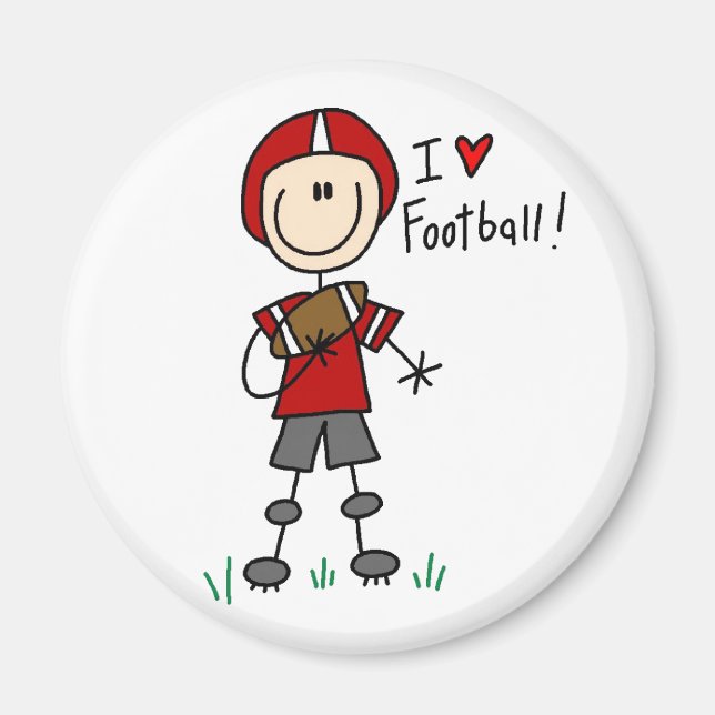 I Kärlek Football Magnet (Framsidan)
