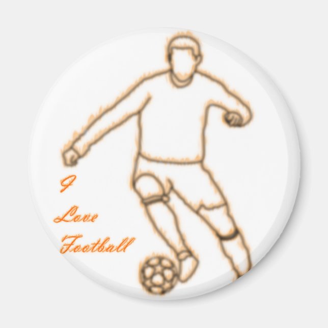 I Kärlek Football Magnet (Framsidan)