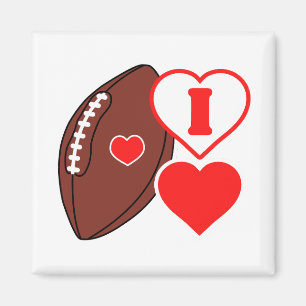 I kärlek Football Magnet