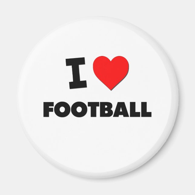 I Kärlek Football Magnet (Framsidan)