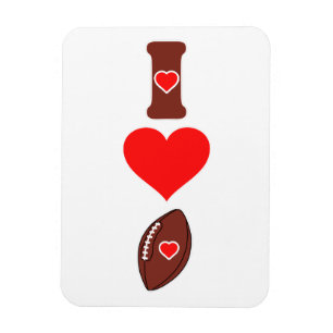 I kärlek Football Magnet