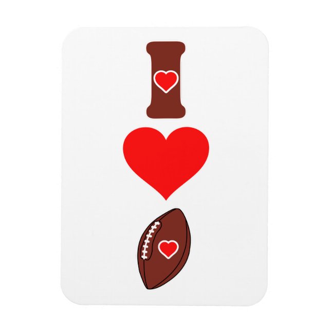 I kärlek Football Magnet (Vertikal)