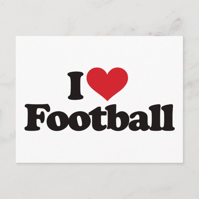 I Kärlek Football Vykort (Framsida)