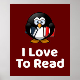 I Kärlek för att läsa Penguin-Poster Poster