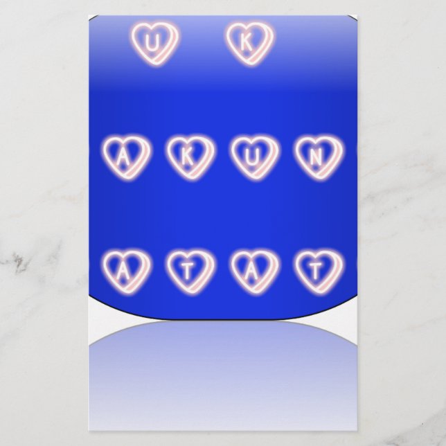 I Kärlek Förenade kungariket Brevpapper (Framsida)