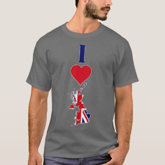 I Kärlek, Förenade kungarikets Lodrät I Heart UK F T Shirt