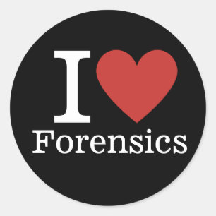 I ❤️ Kärlek Forensics for Studenter/Faculty ANPASS Runt Klistermärke