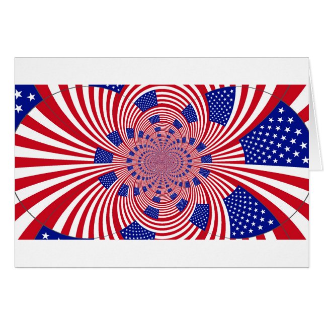 I Kärlek Förenta Stater Hälsningskort (Framsidan Horizontal)