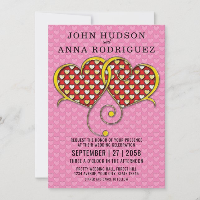 I Kärlek formar du med Guld Hearts Meddelande (Framsida)