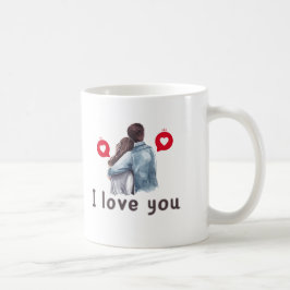 I kärlek formar du valentine mugg