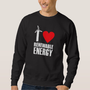 I Kärlek förnybar energi Lång Ärmad Tröja