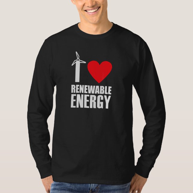 I Kärlek förnybar energi T Shirt (Framsida)