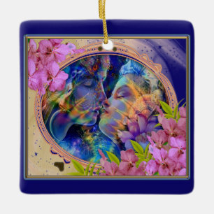 I kärlek förolämpade du vattenflaskan julgransprydnad keramik