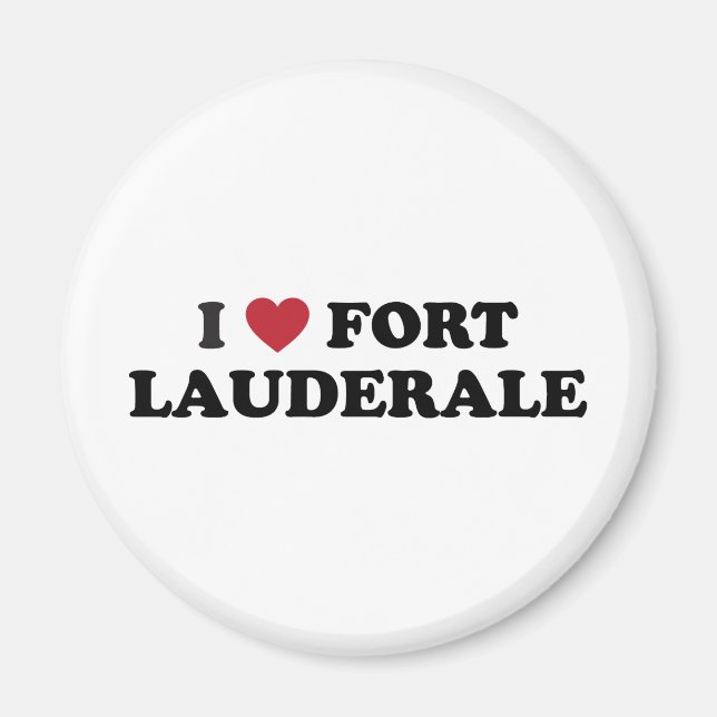 I Kärlek Fort Lauderdale Florida Magnet (Framsidan)