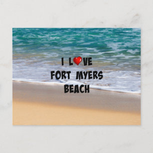 I Kärlek Fort Myers Beach Vykort