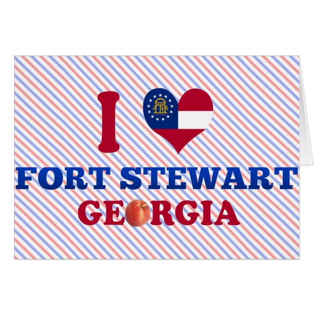 I Kärlek Fort Stewart, Georgien Hälsningskort (Framsidan Horizontal)