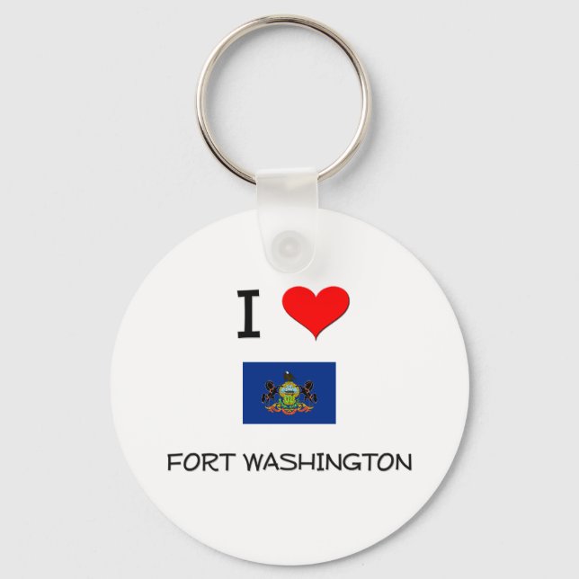 I Kärlek Fort Washington Pennsylvania Nyckelring (Framsida)