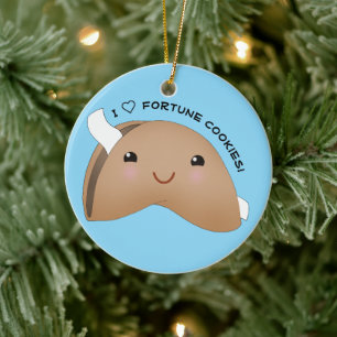 I Kärlek Fortune Cookies Julgransprydnad Keramik