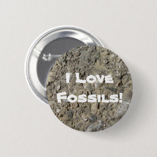 I Kärlek Fossils! (Fossil Hash Print) Knapp