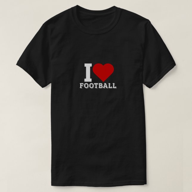 I kärlek-fotboll - älskare i fotboll t shirt (Design framsida)