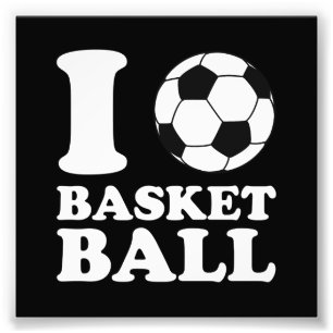 I Kärlek-fotboll Fototryck