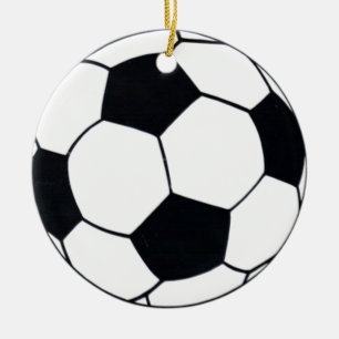 I Kärlek fotbollen (fotbollsspelare) Hjärtat i spe Julgransprydnad Keramik